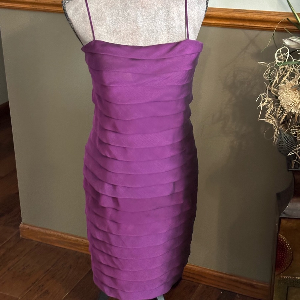 Chic Layered Purple Mini Dress